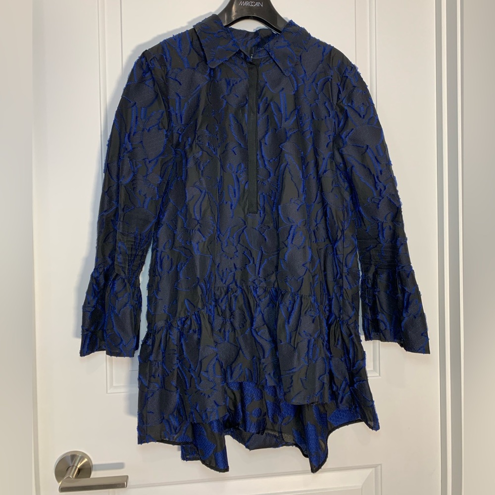 Marc Cain black and blue Blouse. Size N4 (US10)